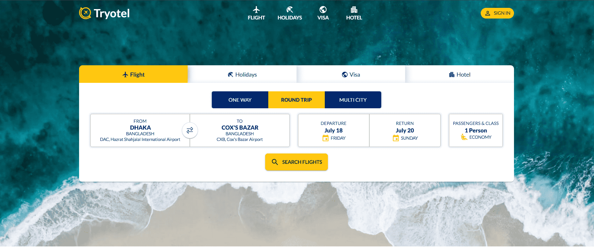 Tryotel - Travel Booking Platform