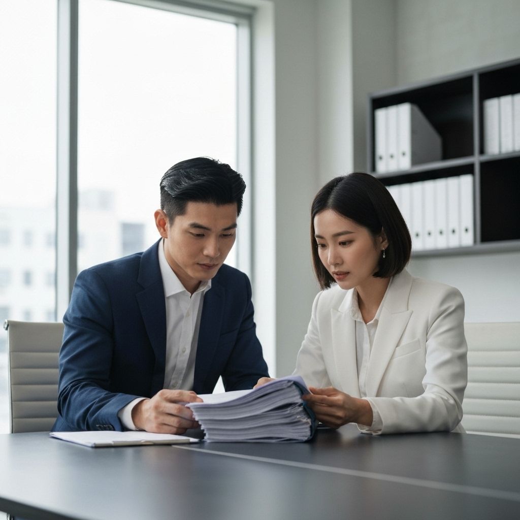 Business professionals collaborating